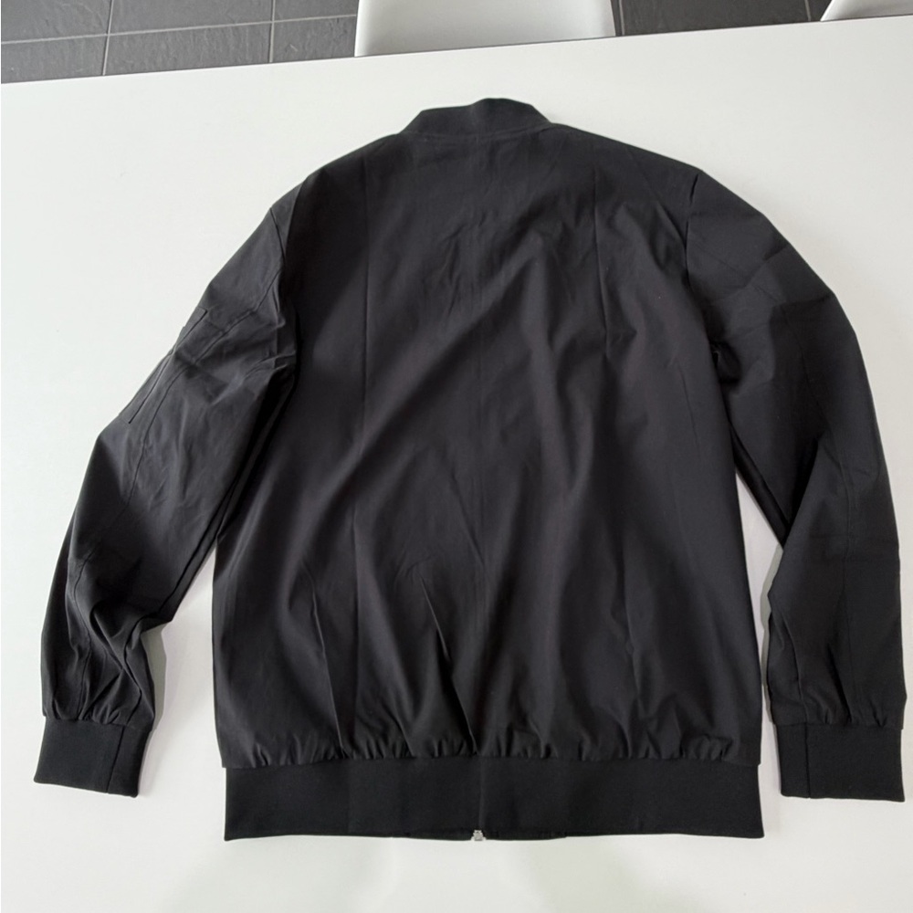 Men's Black Bomber Jacket - Picture 3 of 11